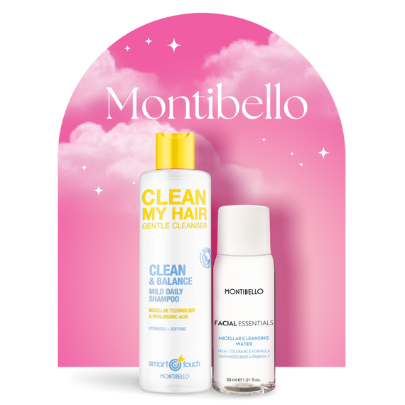 Zestaw micelarny Montibello Smart Touch Clean My Hair szampon do włosów 300 ml + płyn do twarzy 30 ml